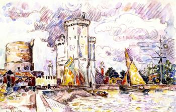 (image for) Handmade oil painting Copy paintings of famous artists Paul Signac's painting, La Rochelle